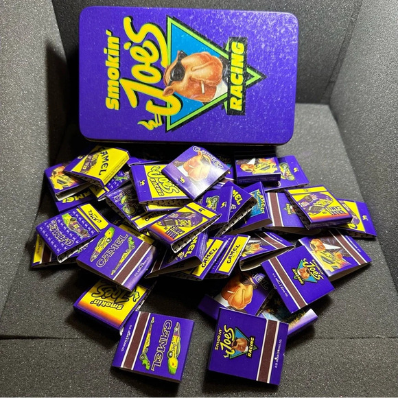 Vintage Camel Smoking Joes Racing 1994 Tin Filled With 41 Match Packs - Picture 1 of 10